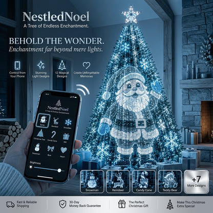 NestledNoel Sternenkaskade LED-Lichterkette – Bluetooth & App-Steuerung, Multicolor RGB